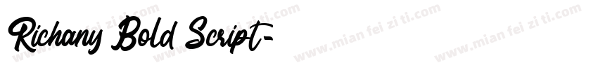 Richany Bold Script字体转换